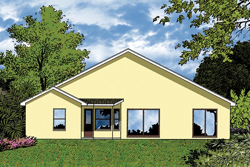 Dream House Plan - Exterior - Rear Elevation 1 for Mediterranean House Plan #417-836 - 3 bed, 2 bath