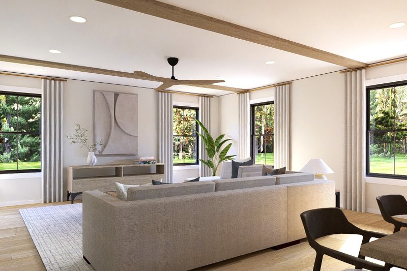 Dream House Plan - Interior - Family Room for Barndominium House Plan #1064-338 - 4 bed, 2.5 bath