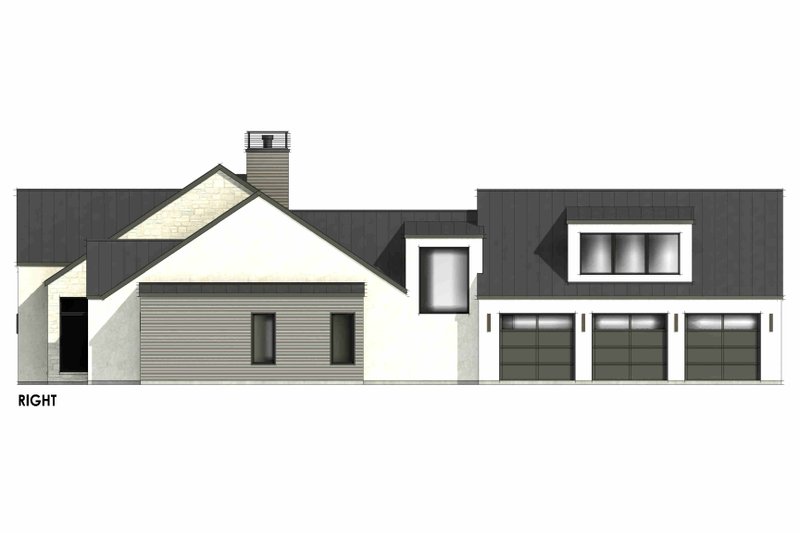 House Design - Exterior - Other Elevation 1 for Modern House Plan #1096-36 - 4 bed, 4.5 bath