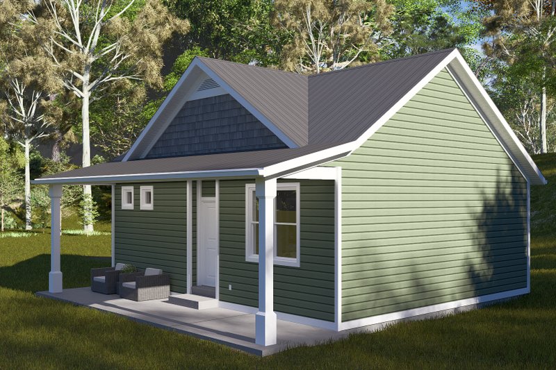 Dream House Plan - Exterior - Front Elevation 4 for Farmhouse House Plan #1060-304 - 1 bed, 1 bath