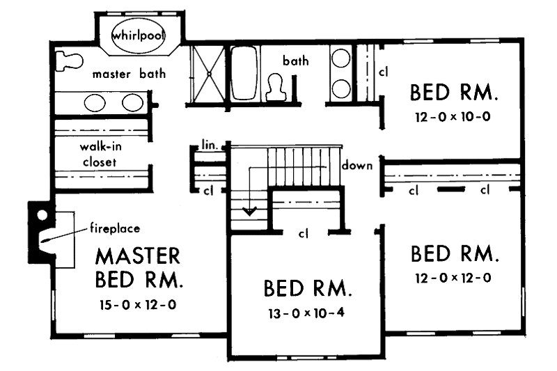 Home Plan - Floor Plan - Upper Floor for Country House Plan #929-117 - 4 bed, 2.5 bath