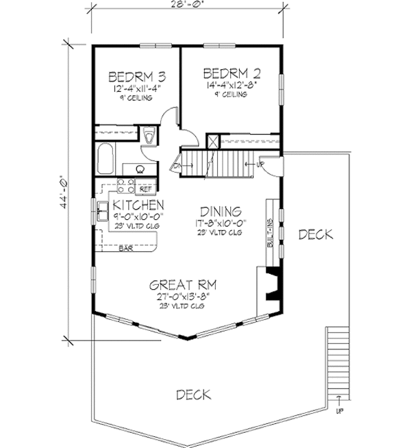Cottage Floor Plan - Main Floor Plan #320-413