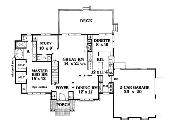 House Plan Design - Contemporary Floor Plan - Main Floor Plan #456-65