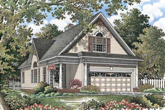 Exterior - Front Elevation 3 for Country House Plan #929-762 - 3 bed, 3.5 bath