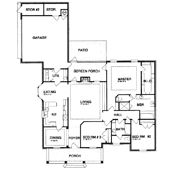 Southern Floor Plan - Main Floor Plan #15-116