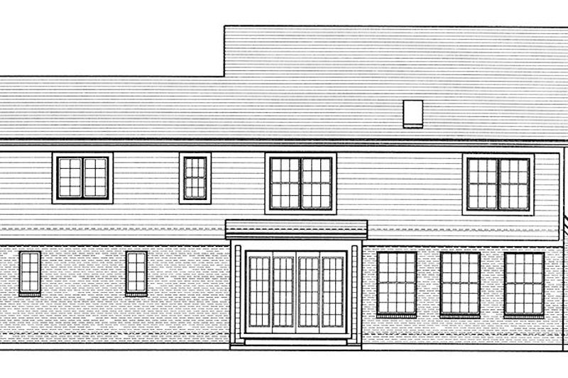 Home Plan - Exterior - Rear Elevation for Colonial House Plan #46-860 - 4 bed, 2.5 bath