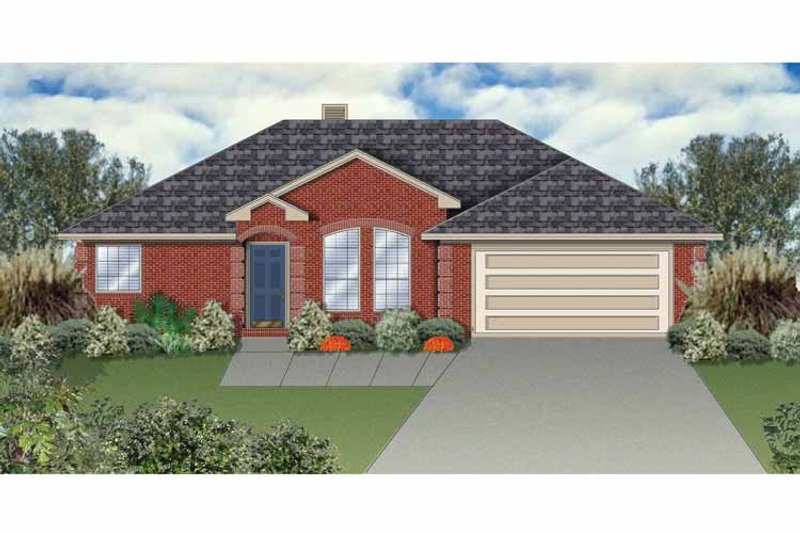 Dream House Plan - Exterior - Front Elevation 3 for Ranch House Plan #84-644 - 4 bed, 2 bath