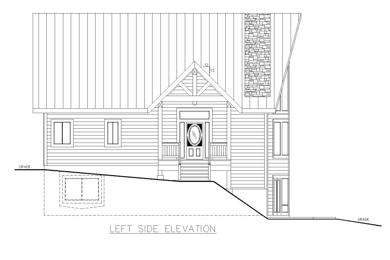 Architectural House Design - Exterior - Other Elevation for Cabin House Plan #117-953 - 3 bed, 2.5 bath