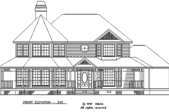 Exterior - Front Elevation 3 for Victorian House Plan #929-145 - 4 bed, 3.5 bath
