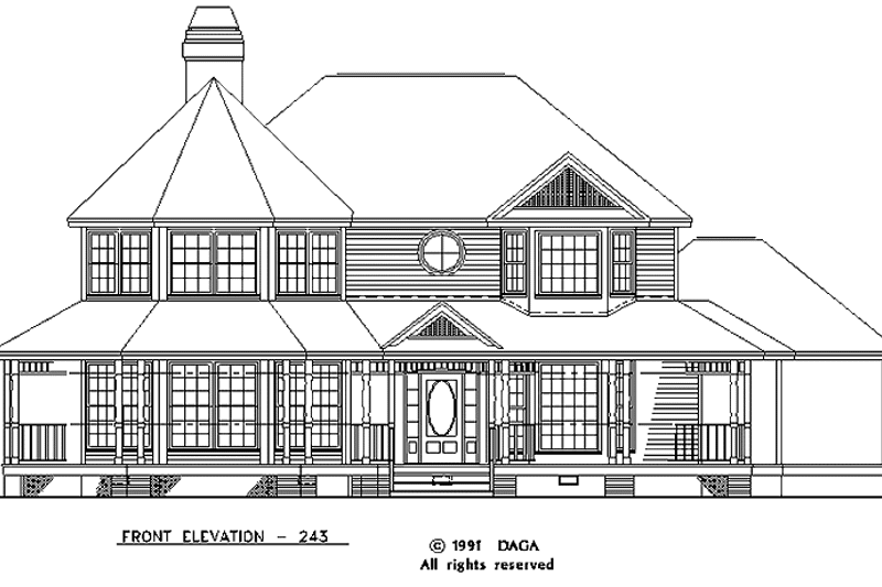 Home Plan - Exterior - Front Elevation 3 for Victorian House Plan #929-145 - 4 bed, 3.5 bath