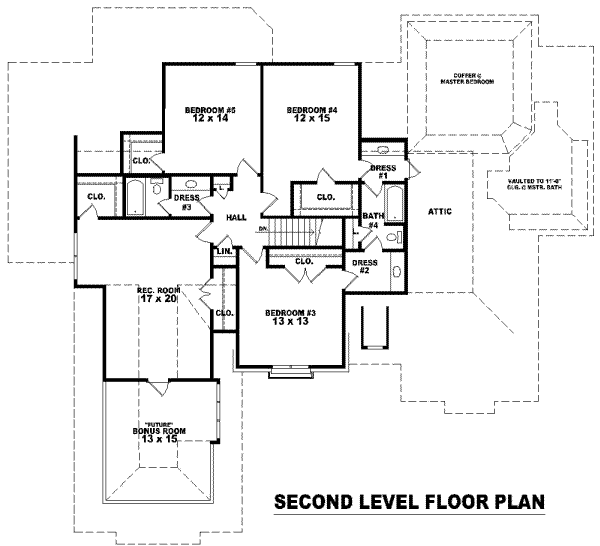 European Floor Plan - Upper Floor Plan #81-1292
