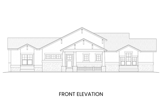 Exterior - Front Elevation 3 for Craftsman House Plan #1108-7 - 3 bed, 3 bath