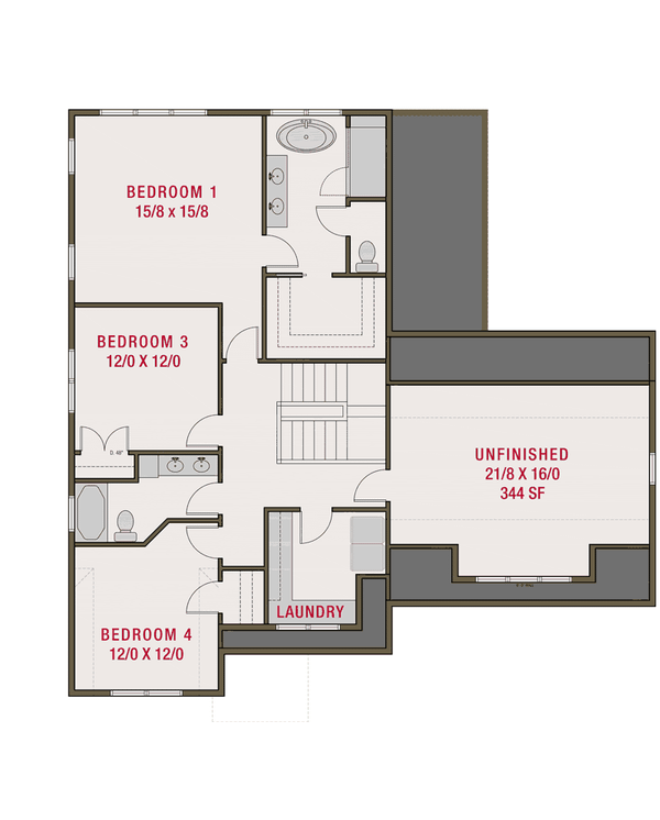 Dream House Plan - Tudor Floor Plan - Upper Floor Plan #461-97