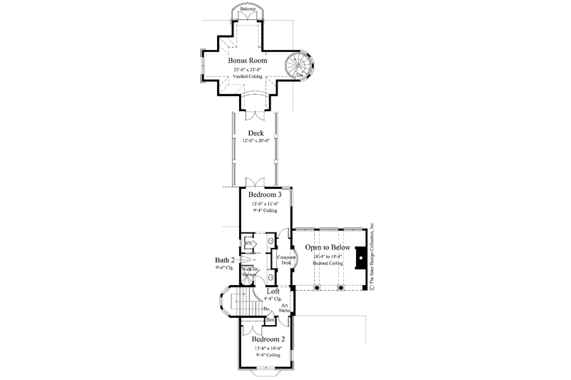 Home Plan - Floor Plan - Upper Floor for Mediterranean House Plan #930-282 - 3 bed, 2.5 bath