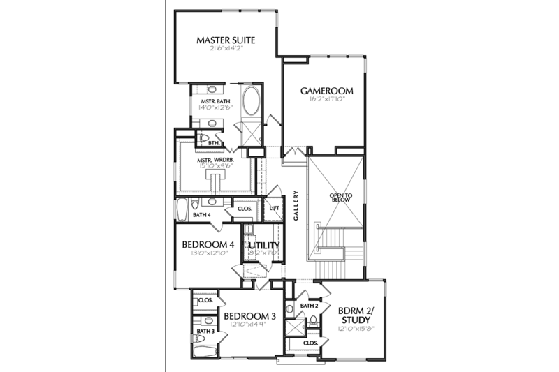 Contemporary Style House Plan - 4 Beds 4.5 Baths 3848 Sq/Ft Plan #1021 ...