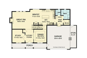 Colonial Style House Plan - 4 Beds 2.5 Baths 2593 Sq/Ft Plan #1010-37 