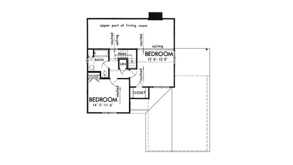 House Plan Design - Prairie Floor Plan - Upper Floor Plan #320-1207