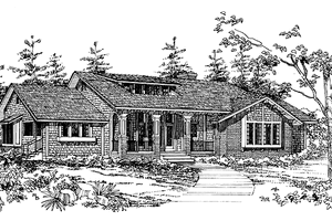 Craftsman Exterior - Front Elevation Plan #72-838