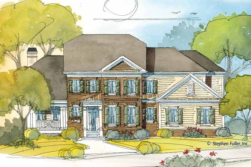 Home Plan - Exterior - Front Elevation 3 for Colonial House Plan #429-394 - 4 bed, 3.5 bath
