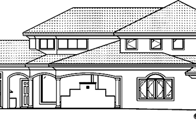 Home Plan - Exterior - Rear Elevation for Mediterranean House Plan #1017-39 - 4 bed, 5.5 bath