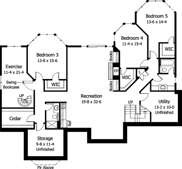 Home Plan - Country Floor Plan - Lower Floor Plan #51-793