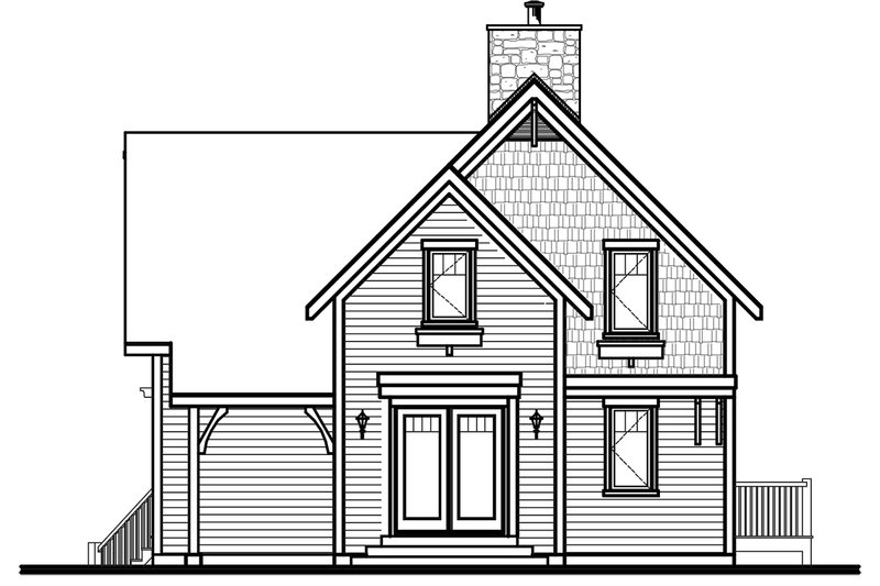 Home Plan - Exterior - Other Elevation for European House Plan #23-628 - 3 bed, 2 bath