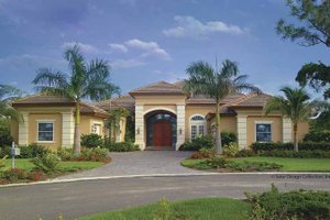 Home Plan - Mediterranean Exterior - Front Elevation Plan #930-415