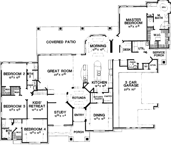 Dream House Plan - Traditional Floor Plan - Main Floor Plan #472-204