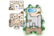 Beach Style House Plan - 3 Beds 2.5 Baths 5664 Sq/Ft Plan #27-522 