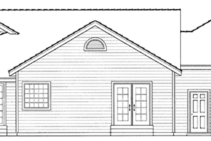House Plan Design - Exterior - Rear Elevation for Traditional House Plan #1037-38 - 2 bed, 2 bath