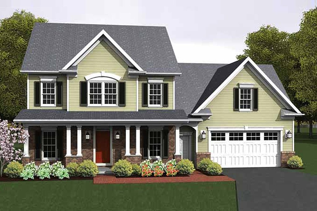 Colonial Style House Plan - 3 Beds 2.5 Baths 1775 Sq/Ft ...