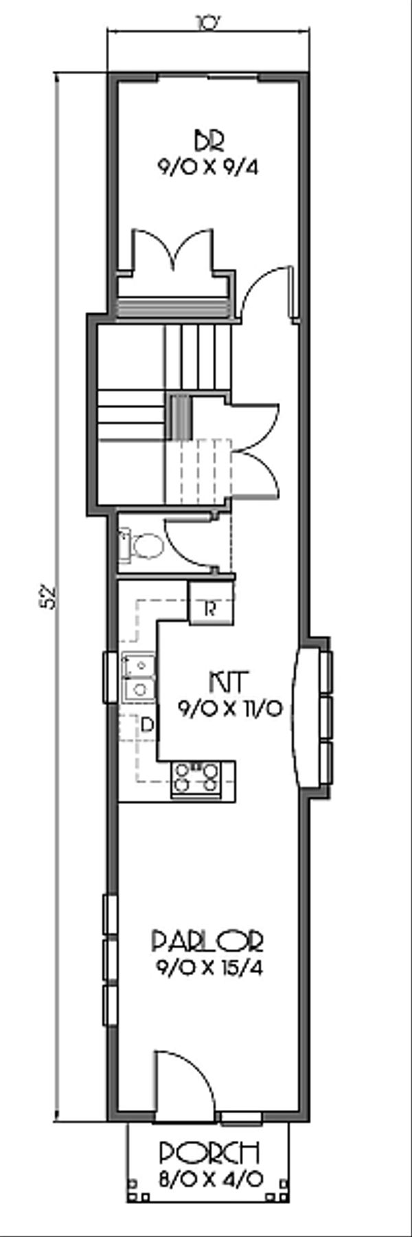 Bungalow Floor Plan - Main Floor Plan #423-46