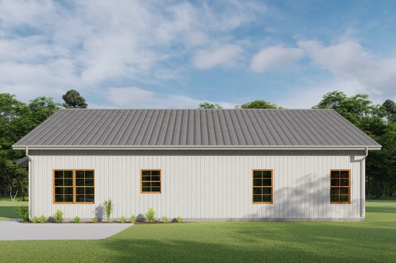 Exterior - Rear Elevation for Barndominium House Plan #1092-26 - 1 bed, 1.5 bath