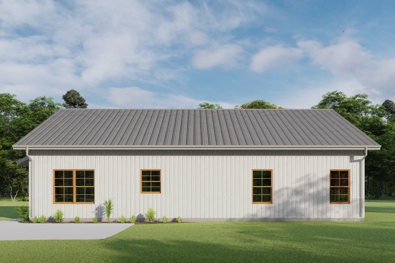 Dream House Plan - Exterior - Rear Elevation for Barndominium House Plan #1092-26 - 1 bed, 1.5 bath
