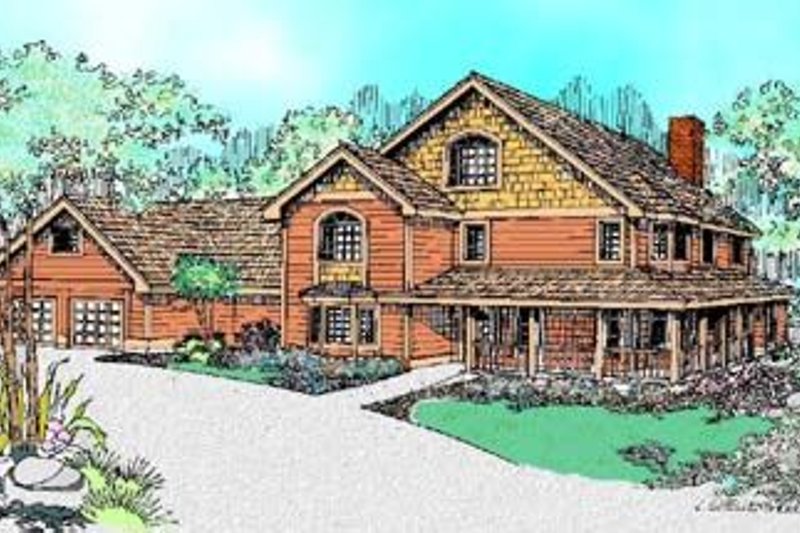 Dream House Plan - Country Exterior - Front Elevation Plan #60-378
