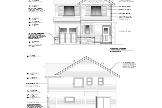 Exterior - Other Elevation for Bungalow House Plan #53-416 - 3 bed, 2.5 bath