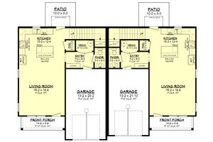 Floor Plan - Main Floor for Farmhouse House Plan #430-360 - 3 bed, 2.5 bath