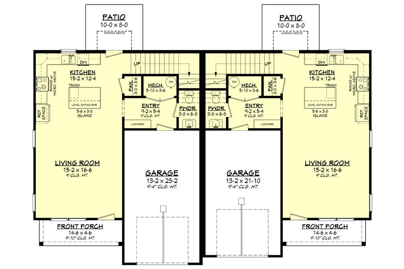 House Blueprint - Floor Plan - Main Floor for Farmhouse House Plan #430-360 - 3 bed, 2.5 bath