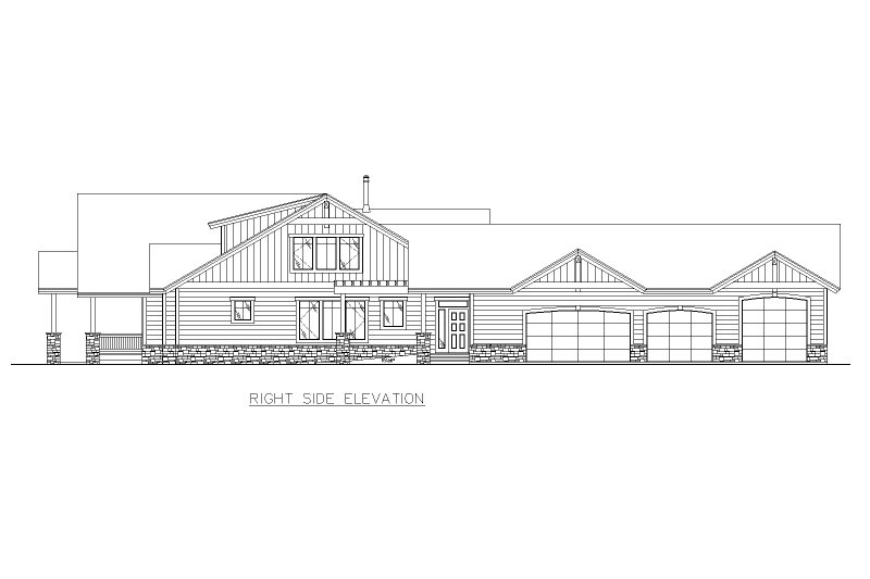 House Design - Exterior - Other Elevation 1 for Farmhouse House Plan #117-1035 - 4 bed, 3 bath