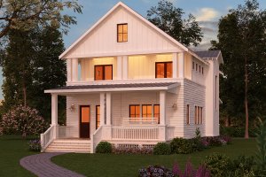 Craftsman Exterior - Front Elevation Plan #888-10