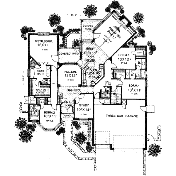 Tudor Floor Plan - Main Floor Plan #310-545
