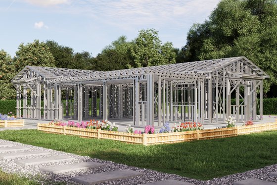 Exterior - Front Elevation 10 for Mediterranean House Plan #1106-111 - 3 bed, 1 bath