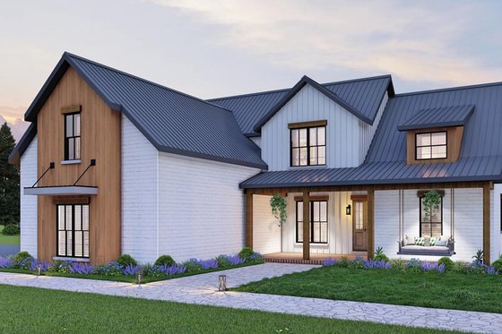 Exterior - Front Elevation 3 for Traditional House Plan #119-438 - 3 bed, 2.5 bath