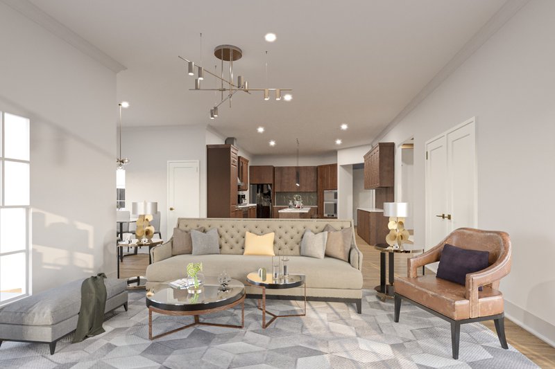 Architectural House Design - Interior - Family Room 2 for Farmhouse House Plan #54-103 - 5 bed, 5.5 bath