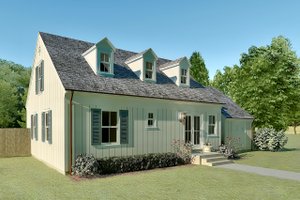 Exterior - Rear Elevation for Colonial House Plan #489-7 - 3 bed, 2.5 bath