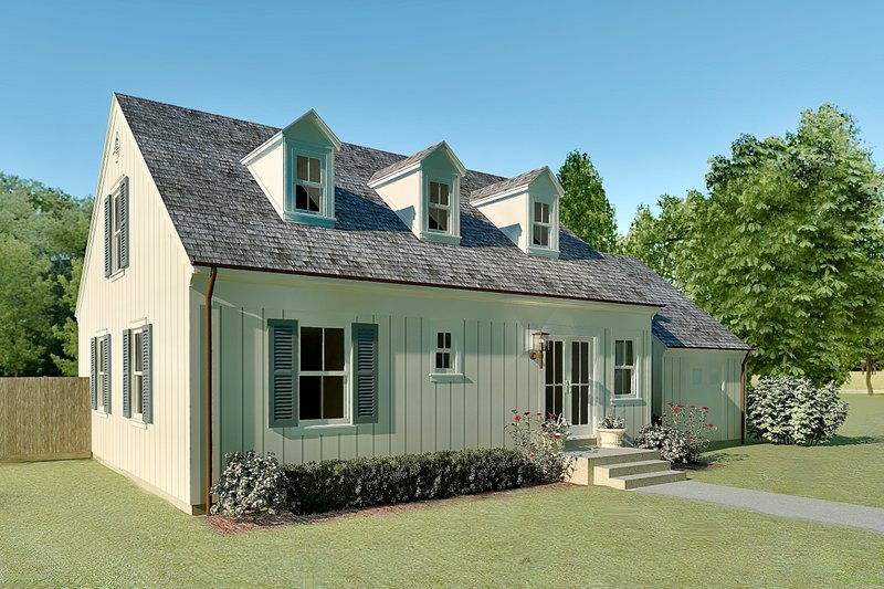 House Design - Exterior - Rear Elevation for Colonial House Plan #489-7 - 3 bed, 2.5 bath
