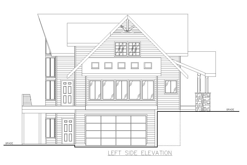 Architectural House Design - Exterior - Other Elevation 1 for Craftsman House Plan #117-1104 - 3 bed, 2.5 bath