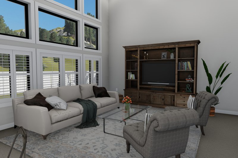Architectural House Design - Interior - Family Room 1 for Traditional House Plan #1060-25 - 6 bed, 3.5 bath