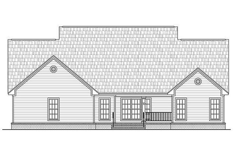 House Design - Exterior - Rear Elevation for Country House Plan #21-307 - 4 bed, 3.5 bath