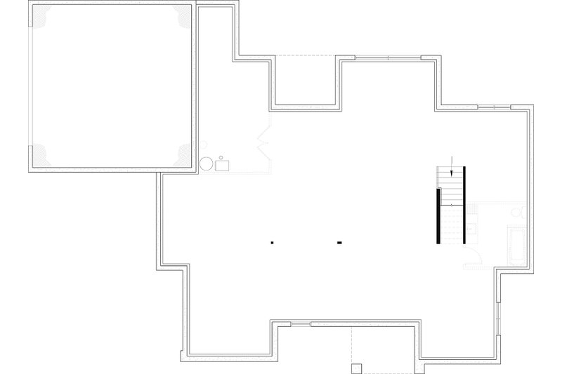 Architectural House Design - Floor Plan - Lower Floor for European House Plan #23-2884 - 4 bed, 2 bath